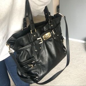 🚫100% auth Michael Kors Black Leather Handbag!